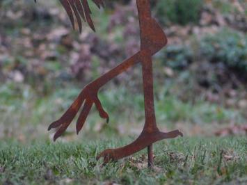 Gartenstecker Reiher - Silhouette - rustikales Metall