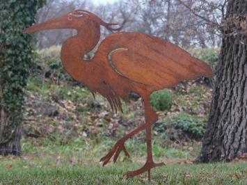 Gartenstecker Reiher - Silhouette - rustikales Metall