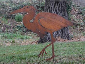 Gartenstecker Reiher - Silhouette - rustikales Metall