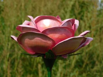 Roze roos - metaal - handgemaakt