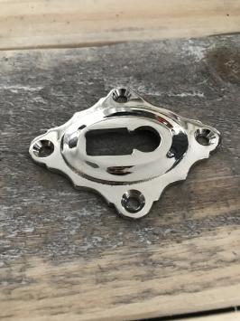 Rosette, Nickel glänzend, Schlüsselloch-Rosette, Schlossrrosette für Türen