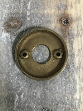 Klink Rosette rund - Messing patiniert
