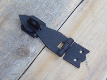 Antiek-look, sluitbare scharnier, antieke fitting, doosbeslag getextureerd-11,5 cm