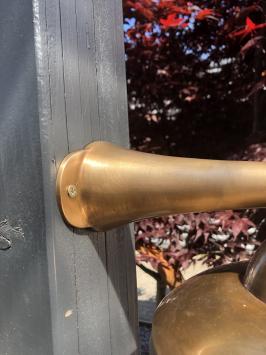 Outdoor lamp, scheepslamp, messing-koper