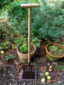 Schuhabstreifer, Türstopper auf Gabel, eisenbeschichtet wetterfest