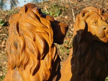 Set leeuwen - links en rechts kijkend - polystone oxid