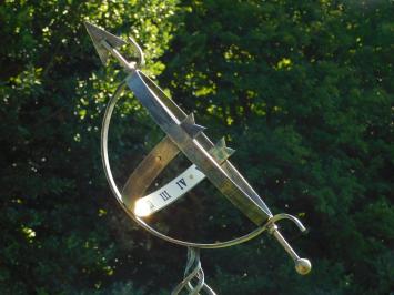Sonnenuhr aus Eisen – Steinsockel – klassisch