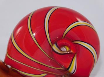 Glasskulptur Schnecke im Muranostil