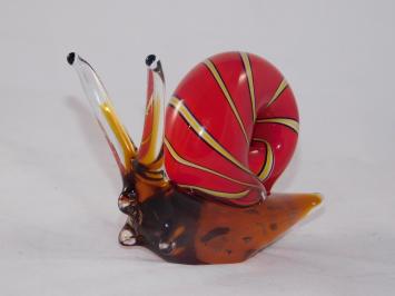 Glasskulptur Schnecke im Muranostil