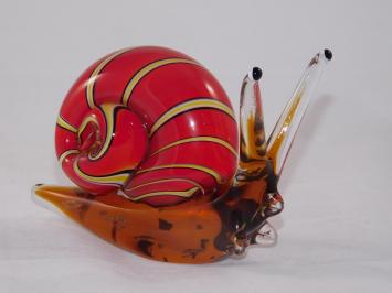 Glasskulptur Schnecke im Muranostil