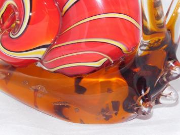 Glasskulptur Schnecke im Muranostil
