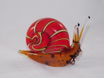 Glasskulptur Schnecke im Muranostil