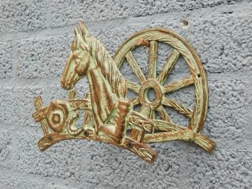 Pferd - Schlauchhalter aus Gusseisen - grün