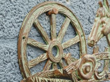 Pferd - Schlauchhalter aus Gusseisen - grün