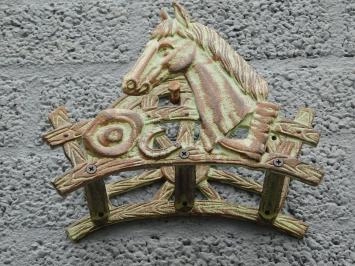 Pferd - Schlauchhalter aus Gusseisen - grün