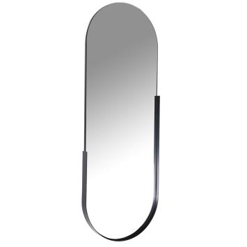 Wandspiegel, moderner Spiegel mit schwarzer Metallkante