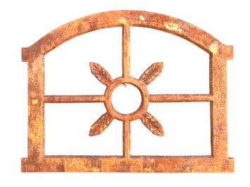 Gietijzeren garage-raam, ijzervenster voor tuinmuur, groot