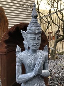 Tempelwächter in kniender Position, Thailand, Polystone