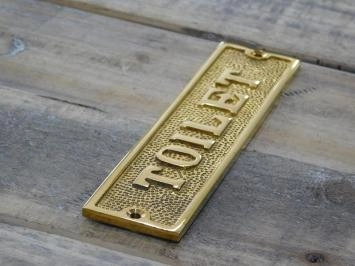 Messing bordje toilet - voor toiletdeur