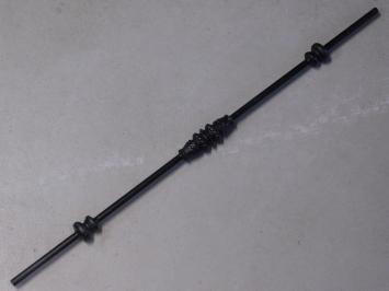 Trapstaaf, trapstijl, single element voor balustrades, gietijzer, zwart gelakt