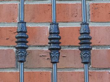 Trapstaaf, trapstijl, single element voor balustrades, gietijzer, zwart gelakt