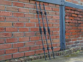 Trapstaaf, trapstijl, single element voor balustrades, gietijzer, zwart gelakt