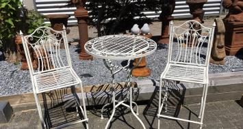 Gartenset, weißes Metall, schönes Set und gute Qualität!
