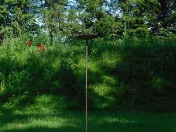 Gartenstecker-Vogeltränke – Gusseisen – Inklusive Vogel