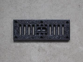 Ventilatierooster, zwart, gietijzer, verstelbaar