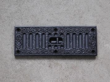 Ventilatierooster, zwart, gietijzer, verstelbaar