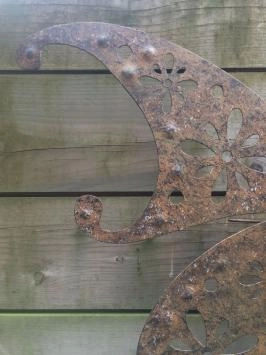 Metallschmetterling - robust - braun - große Wanddekoration