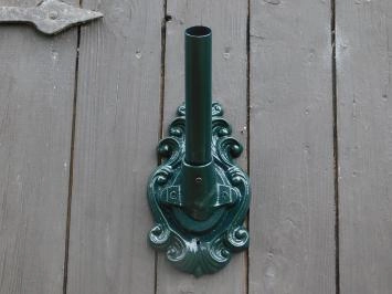 Vlaggenstokhouder - aluminium - donkergroen - klassiek