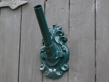 Vlaggenstokhouder - aluminium - donkergroen - klassiek