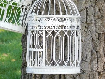 Set mit 2 Vintage-Vogelkäfigen – Metall – Gartendekoration