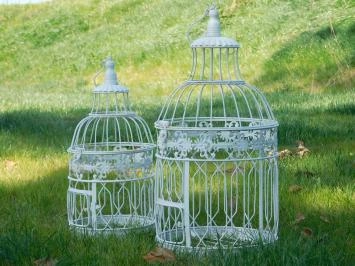 Set mit 2 Vintage-Vogelkäfigen – Metall – Gartendekoration