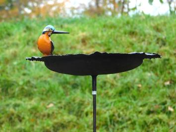 Vogelfutterhaus mit Eisvogel - Garden Stick - Metall
