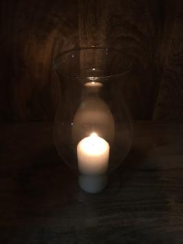 Windlicht glas voor kaarsen of reserve deel voor houders