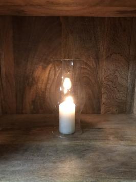 Windlicht glas voor kaarsen of reserve deel voor houders