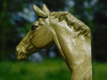 2 Pferdestatuen als Buchstützen, massives Eisen