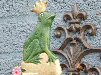 Frog - Gartenschlauchhalter aus Gusseisen - mit Wasserhahn