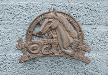 Pferd - Wasserschlauchhalter aus Gusseisen - Landhausstil