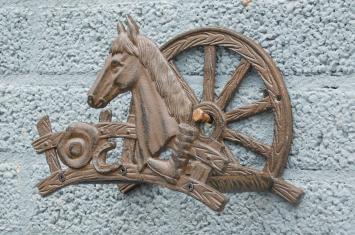 Pferd - Wasserschlauchhalter aus Gusseisen - Landhausstil