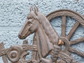 Pferd - Wasserschlauchhalter aus Gusseisen - Landhausstil