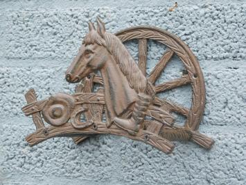 Pferd - Wasserschlauchhalter aus Gusseisen - Landhausstil