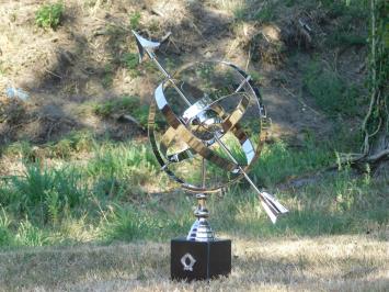 Nickel-Sonnenuhr – Marmorsockel