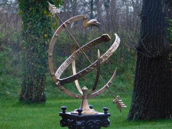 Sonnenuhr aus Messing – Sockel aus Aluminium - klassisch